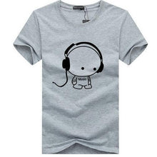 Load image into Gallery viewer, Headset Cartoon Printed Casual T Shirt Men