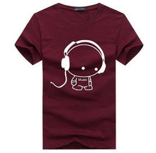 Load image into Gallery viewer, Headset Cartoon Printed Casual T Shirt Men