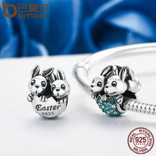 Load image into Gallery viewer, BAMOER New Arrival 100% 925 Sterling Silver Easter Rabbit Animal Beads