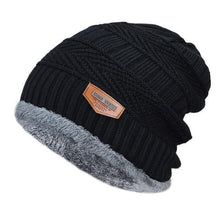 Load image into Gallery viewer, black hats Fall Hat Thick and warm and Bonnet Skullies Beanie Soft Knitted Beanies Cotton