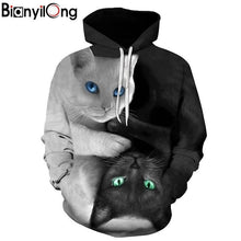 Load image into Gallery viewer, 3D Hoodies Men Hooded Sweatshirts two cat