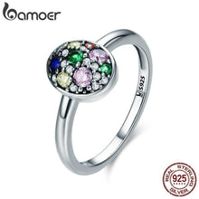 Load image into Gallery viewer, BAMOER Elegant 100% 925 Sterling Silver Easter Egg Colorful CZ Finger Rings