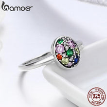 Load image into Gallery viewer, BAMOER Elegant 100% 925 Sterling Silver Easter Egg Colorful CZ Finger Rings