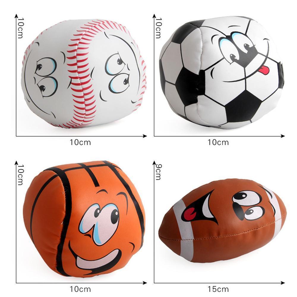 4PC Baby's Cotton Soft Ball Football Rugby Squeezed