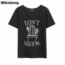 Load image into Gallery viewer, DON&#39;T TOUGH ME Cactus T shirt Women