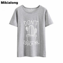 Load image into Gallery viewer, DON&#39;T TOUGH ME Cactus T shirt Women