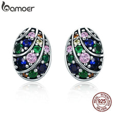 Load image into Gallery viewer, BAMOER 100% 925 Sterling Silver Easter Egg Colorful Earrings