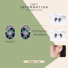 Load image into Gallery viewer, BAMOER 100% 925 Sterling Silver Easter Egg Colorful Earrings