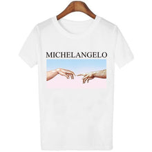 Load image into Gallery viewer, David Michelangelo Summer Short Sleeve Printed statue Bubble