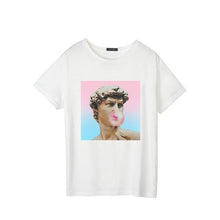 Load image into Gallery viewer, David Michelangelo Summer Short Sleeve Printed statue Bubble