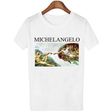 Load image into Gallery viewer, David Michelangelo Summer Short Sleeve Printed statue Bubble