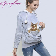 Load image into Gallery viewer, Cat Lovers Hoodie Kangaroo Dog Pet Paw Pullovers Cuddle Pouch Sweatshirt