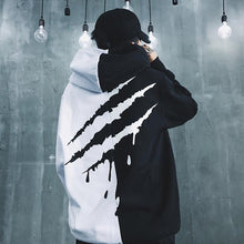 Load image into Gallery viewer, Black White  Splice Hoodies Oversize Hip-hop