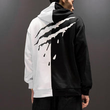 Load image into Gallery viewer, Black White  Splice Hoodies Oversize Hip-hop