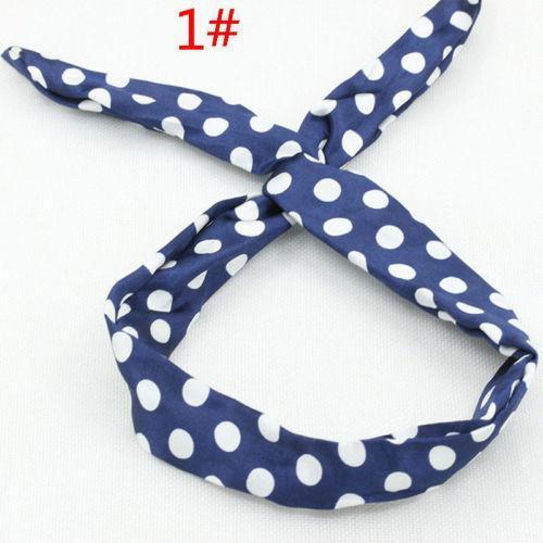 Cute Dots Bunny Rabbit Ear Ribbon Headwear Hairband