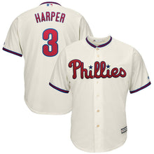 Load image into Gallery viewer, Bryce Harper Philadelphia Phillies Majestic Alternate Official Cool Base Player Jersey - Cream