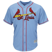 Load image into Gallery viewer, Yadier Molina St. Louis Cardinals Majestic Alternate Cool Base Player Jersey – Horizon Blue/Cream