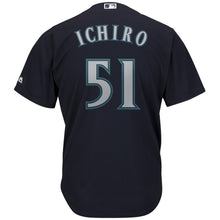 Load image into Gallery viewer, Ichiro Suzuki Seattle Mariners Majestic Official Cool Base Player Jersey – Navy