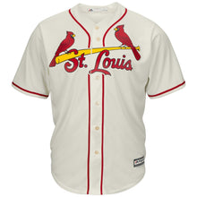 Load image into Gallery viewer, Yadier Molina St. Louis Cardinals Majestic Alternate Cool Base Player Jersey – Horizon Blue/Cream