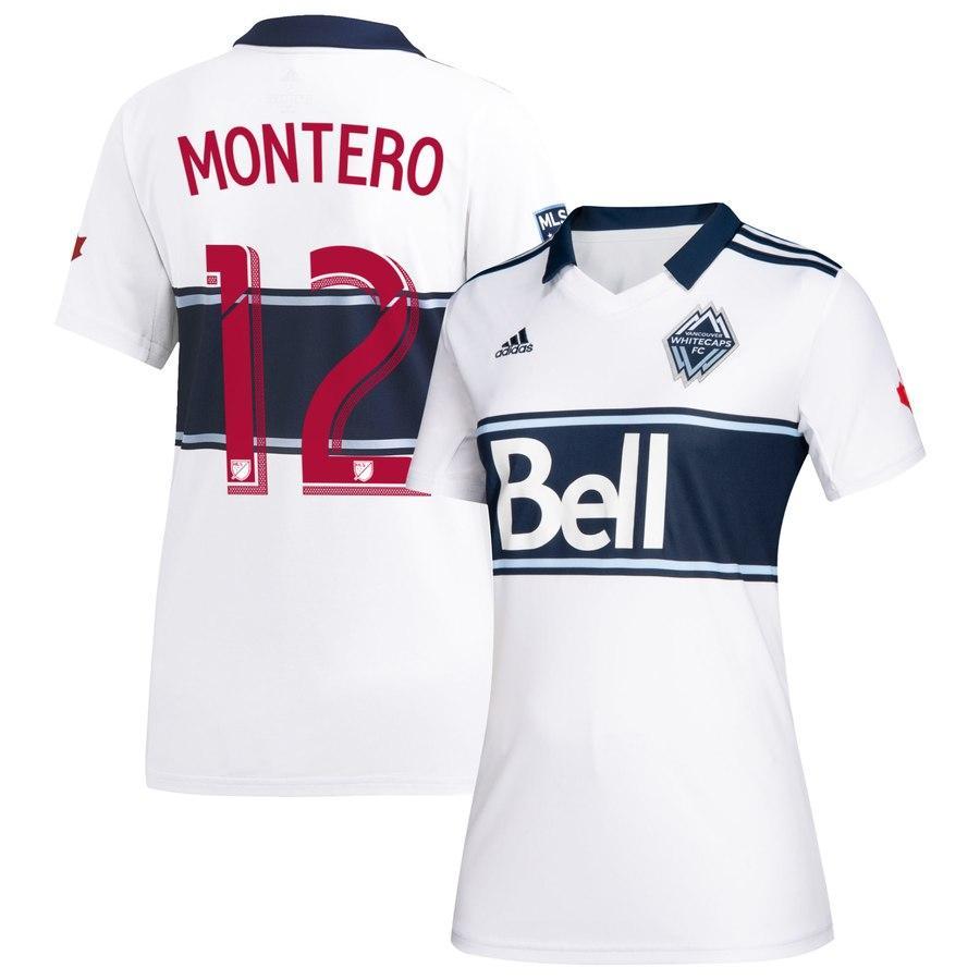 Fredy Montero Vancouver Whitecaps FC Women's 2019 Hoop Player Jersey – White