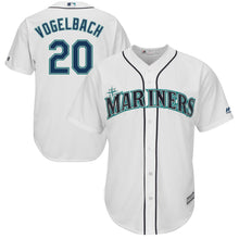 Load image into Gallery viewer, Dan Vogelbach Seattle Mariners Majestic Home Cool Base Player Jersey - White