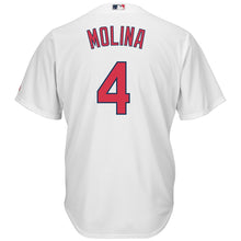 Load image into Gallery viewer, Yadier Molina St. Louis Cardinals Majestic Cool Base Player Jersey - Scarlet/White