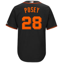 Load image into Gallery viewer, Buster Posey San Francisco Giants Majestic Big &amp; Tall Alternate Cool Base Replica Player Jersey - Black