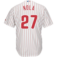 Load image into Gallery viewer, Aaron Nola Philadelphia Phillies Majestic Official Cool Base Player Jersey - White
