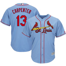 Load image into Gallery viewer, Matt Carpenter St. Louis Cardinals Majestic Alternate Cool Base Player Jersey – Horizon Blue/White