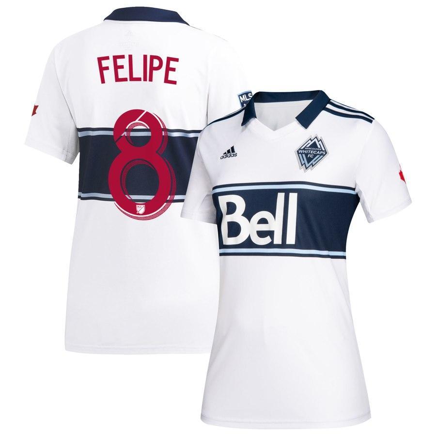 Felipe Campanholi Martins Vancouver Whitecaps FC Women's 2019 Hoop Player Jersey – White