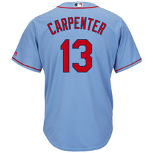 Load image into Gallery viewer, Matt Carpenter St. Louis Cardinals Majestic Alternate Cool Base Player Jersey – Horizon Blue/White