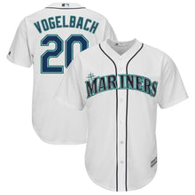 Load image into Gallery viewer, Dan Vogelbach Seattle Mariners Majestic Home Cool Base Replica Player Jersey - White
