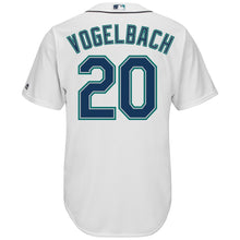 Load image into Gallery viewer, Dan Vogelbach Seattle Mariners Majestic Home Cool Base Replica Player Jersey - White