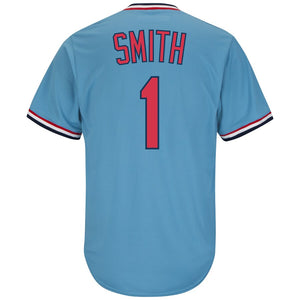 Ozzie Smith St. Louis Cardinals Majestic Big & Tall Cooperstown Cool Base Player Jersey - Light Blue