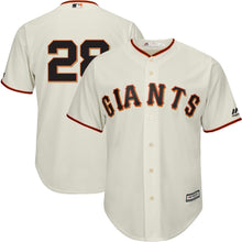 Load image into Gallery viewer, Buster Posey San Francisco Giants Majestic Official Team Cool Base Player Jersey – Cream/Black
