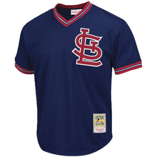 Load image into Gallery viewer, Ozzie Smith St. Louis Cardinals Mitchell &amp; Ness Cooperstown Collection Big &amp; Tall Mesh Batting Practice Jersey – Navy