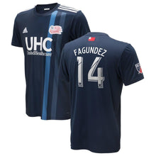 Load image into Gallery viewer, Diego Fagúndez New England Revolution 2018 Primary Player Jersey – Navy
