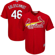 Load image into Gallery viewer, Paul Goldschmidt St. Louis Cardinals Majestic Alternate Official Cool Base Player Jersey – Scarlet/White