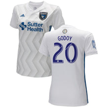 Load image into Gallery viewer, Anibal Godoy San Jose Earthquakes Women&#39;s 2018 Secondary Player Jersey – White