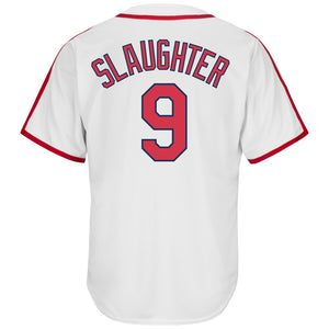 Enos Slaughter St. Louis Cardinals Majestic Cooperstown Collection Cool Base Player Jersey – Light Blue/White