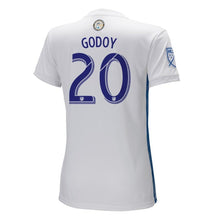 Load image into Gallery viewer, Anibal Godoy San Jose Earthquakes Women&#39;s 2018 Secondary Player Jersey – White