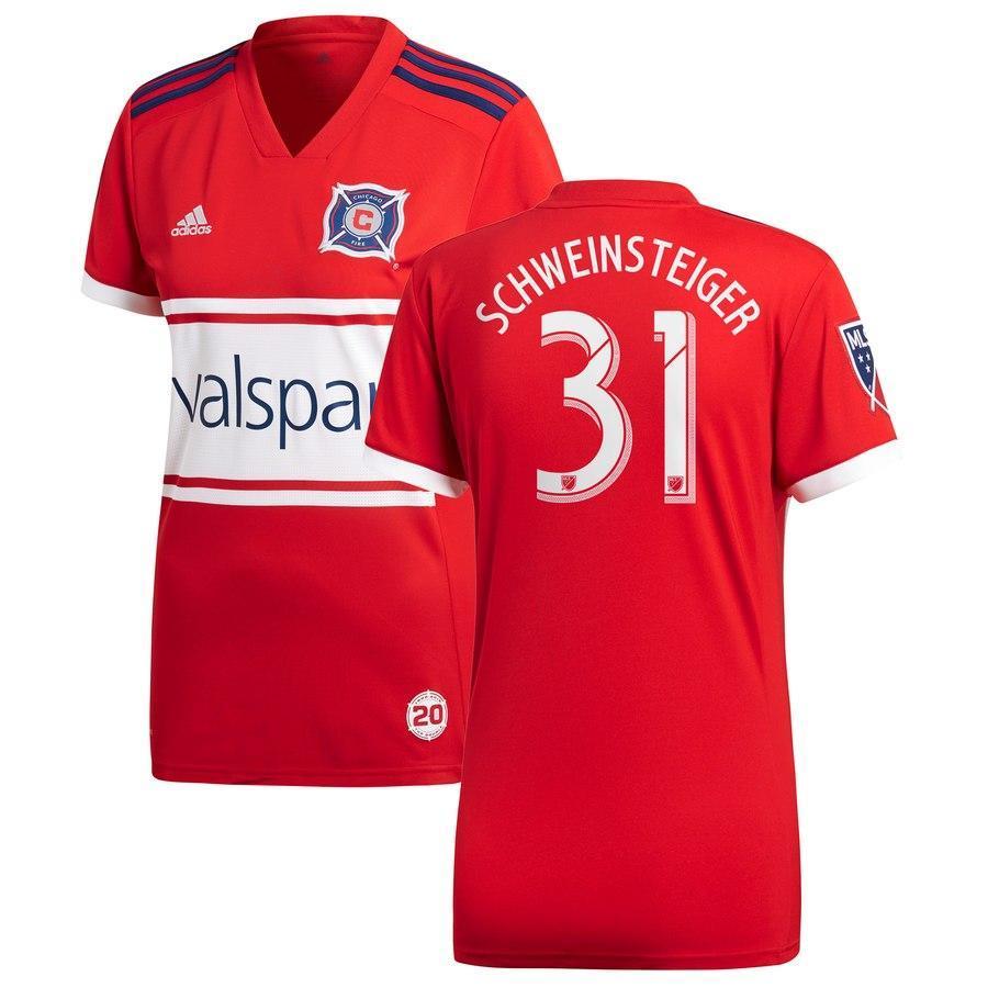 Bastian Schweinsteiger Chicago Fire Women's 2018 Primary Player Jersey – Red